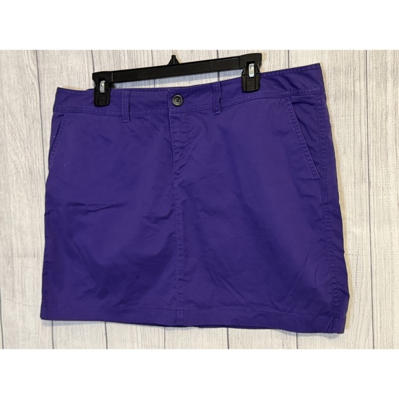 Caslon Dresses & Skirts - Caslon Women's Purple Denim Skirt Size 14 Stretch Cotton Blend Casual Mini